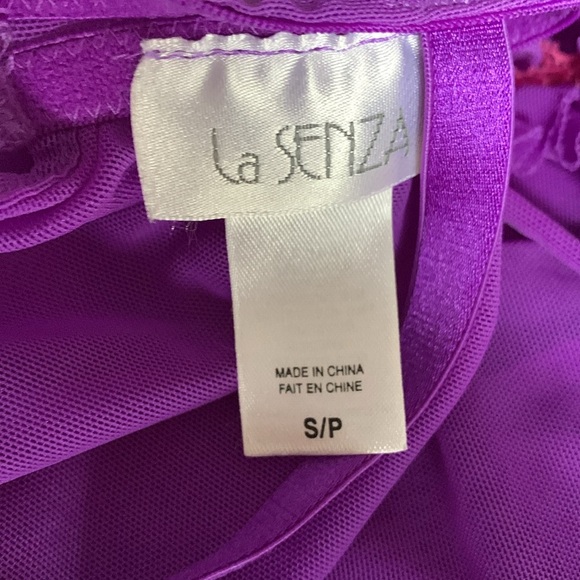 Vintage Y2K La Senza Sheer Purple Ruffle Camisole Tank Top - Picture 7 of 8